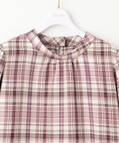 ANY SIS S 【洗える】ソフトチェック ブラウス