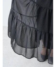 earth music&ecology フロッキードットシアーティアードスカート