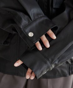 WEGO ヴィンテージライクFレザーブルゾン