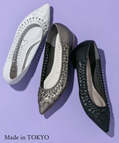 Dominic3 編み込みメッシュ ソフトパンプス