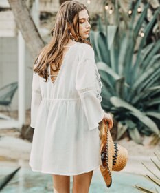 San-ai Resort（三愛水着楽園） 楊柳×レース　羽織り　F【San-ai Resort（サンアイリゾート）】