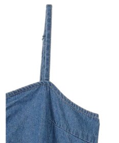 earth music&ecology デニムバックレースアップワンピース