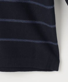 JOSEPH ABBOUD 【洗える】コットンカスリボーダー クルーネック ニット