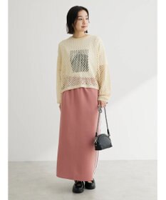 Green Parks メッシュ編みニットプルオーバー