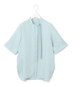 ICB 【接触冷感・速乾・洗える】シルキーツイル デザインブラウス