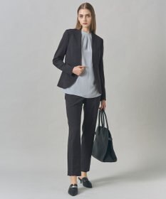 ICB 【UVカット・洗える】ウール2WAYストレッチ ノーカラージャケット