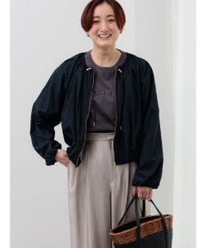 Te chichi ノーカラーギャザージップブルゾン