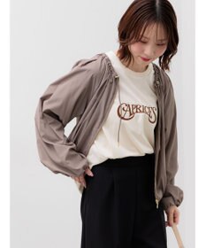 Te chichi ノーカラーギャザージップブルゾン