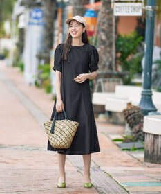 Tiaclasse シーグラスチェックバッグ