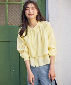 ANY ラッフルクロップドシャツ