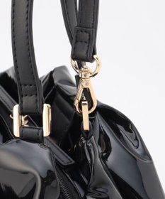 LA BAGAGERIE ソフトエナメル2WAYハンドバッグ Mサイズ