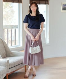 Tiaclasse 【UVカット・吸水速乾】 “きれい見え” パネルラインカットソートップス