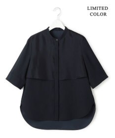 ICB L 【先行予約・WEB限定カラーあり】 FluidBackSatin バンドカラーシャツ