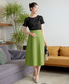 Tiaclasse 【UVカット・吸水速乾】 “きれい見え” パネルラインカットソートップス