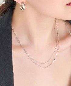 Phoebe <オンワード限定セット>ダブルチェーンネックレス×ツインカレントカフバングル