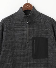 JOSEPH ABBOUD MOUNTAIN 【軽さ/ストレッチ】ホールガーメント3Dニット トスタンドZIPプルオーバー