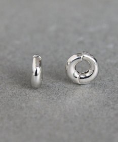 Phoebe 【金属アレルギー対応】シンプルフープスナップイヤリング　シルバー