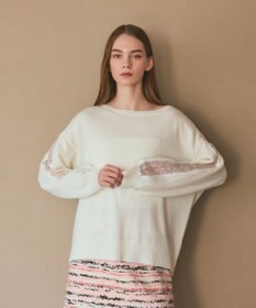 GRACE CONTINENTAL レーススリーブトップ