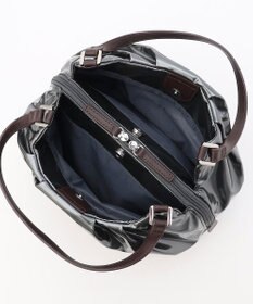 LA BAGAGERIE ソフトエナメル2WAYハンドバッグ Mサイズ