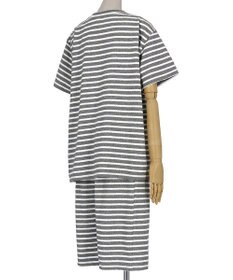 une nana cool 綿混ブークレーボーダー 半袖パジャマ