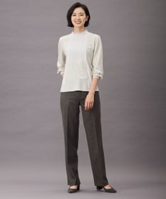 J.PRESS LADIES ウォッシャブルウール フリルネック カットソー