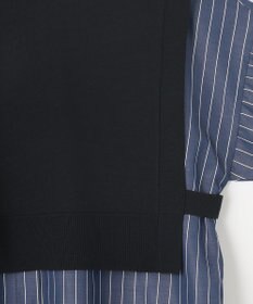 ANY L 【洗濯機可・セットアイテム】短丈ベスト×シャツワンピースセット