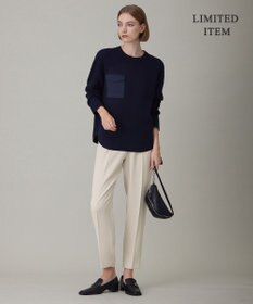 ICB 【WEB限定・洗える】ウールポリエステル クルーネックプルオーバー