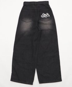 WEGO 【SMサイズ展開】ロゴデニムバギーパンツ