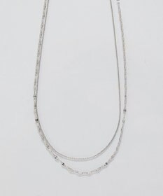 Phoebe <オンワード限定セット>ダブルチェーンネックレス×ツインカレントカフバングル