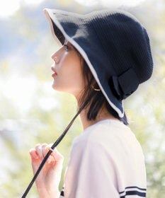 ANY SIS 【畳める】グログランリボン ハット ブラック