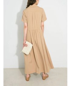 Green Parks ローウエスト切替開襟シャツワンピース