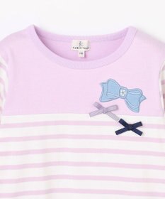 組曲 KIDS 【110-140㎝】 リボンボーダー Tシャツ