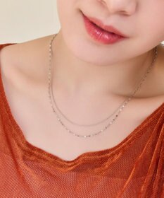 Phoebe <オンワード限定セット>ダブルチェーンネックレス×ツインカレントカフバングル