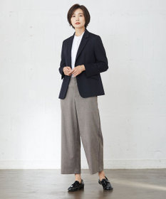 J.PRESS LADIES L 【洗える】Mixツイードチェック  セミワイド パンツ