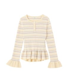 earth music&ecology ペプラムニットプルオーバー