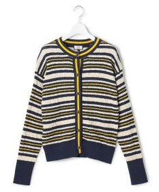 J.PRESS YORK STREET 【UNISEX】コットンボーダー ニットカーディガン