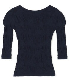 Chacott シアーレースボートネックトップ