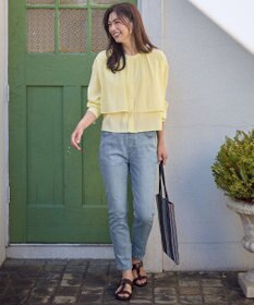 ANY ラッフルクロップドシャツ