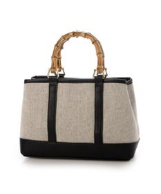 UNBILLION カシュカシュ cachecache / バンブーハンドルエルガリー2wayトート