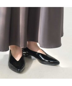 Pointer 日本製 本革 生活防水機能付きVカットパンプス