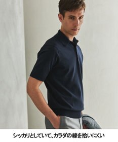 GOTAIRIKU 毎日の仕事着に【洗濯機可】テーラード DRESS BIZ ニットポロ