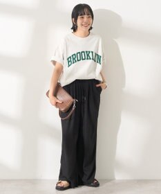 AMERICAN HOLIC 【接触冷感】リネンブレンドタックワイドパンツ