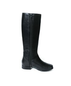 Pointer 本革ローヒール スクエアトゥロングブーツ