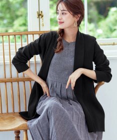 Tiaclasse 【新色追加・洗える】ミラノリブミドル丈カーディガン