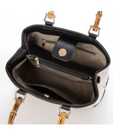 UNBILLION カシュカシュ cachecache / バンブーハンドルエルガリー2wayトート