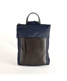 Y'SACCS リサイクルナイロン×カウレザー ラップリュック　Sサイズ