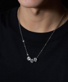 WEGO M立体モチーフ3連ネックレス