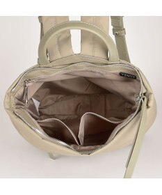 Y'SACCS リサイクルナイロン×カウレザー ラップリュック　Sサイズ