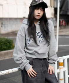 WEGO グラフィックショートプルパーカー