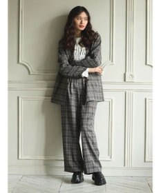 Green Parks ・ＥＬＥＮＣＡＲＥ　ＤＵＥ　チェックテーラードジャケット